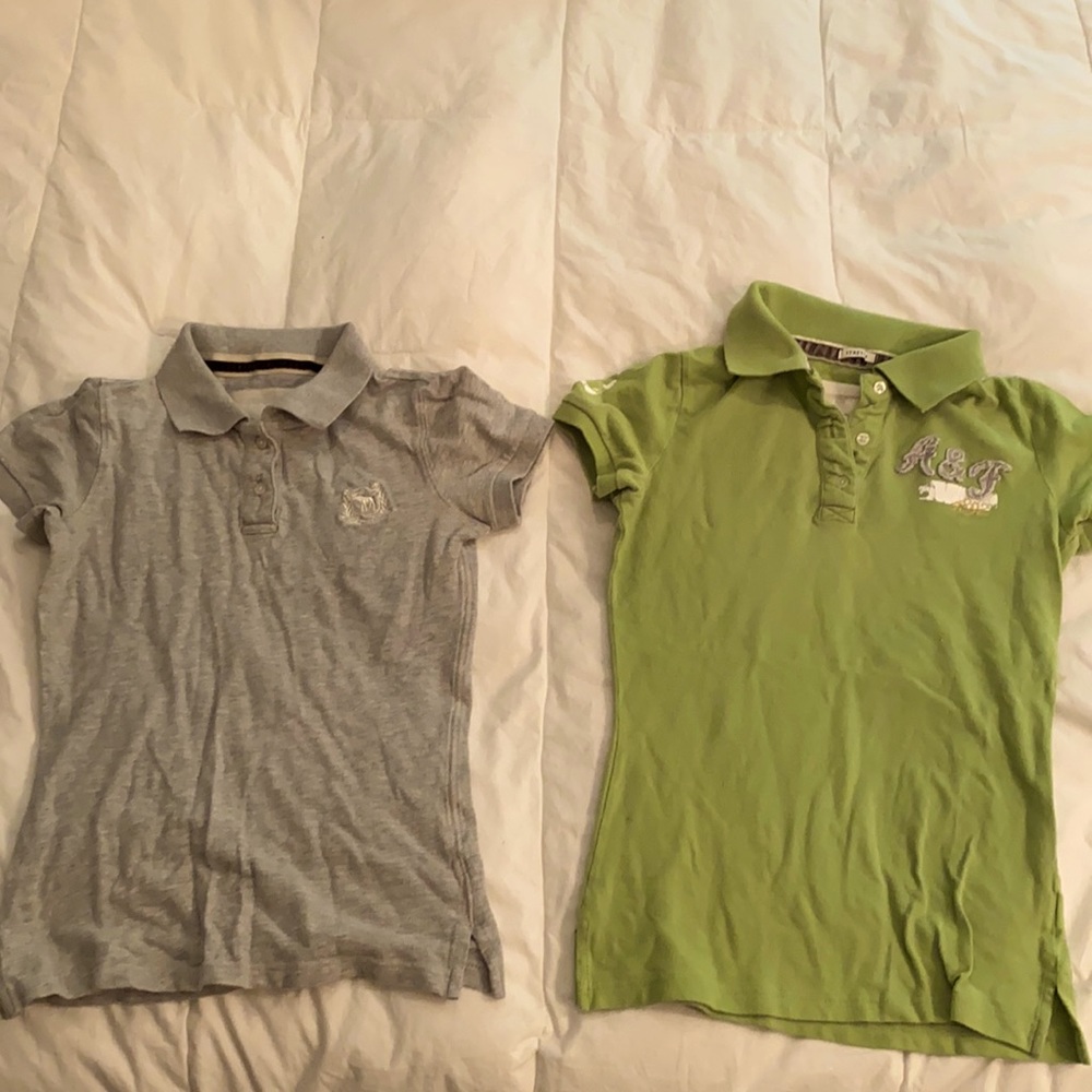 Pair of Abercrombie & Fitch polo shirts size small